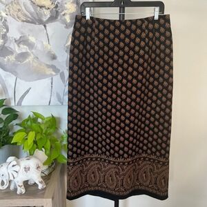 Vintage Maxi Skirt Y2K Boho Whimsigoth Fairy Grunge Dark Academia 90s Paisley